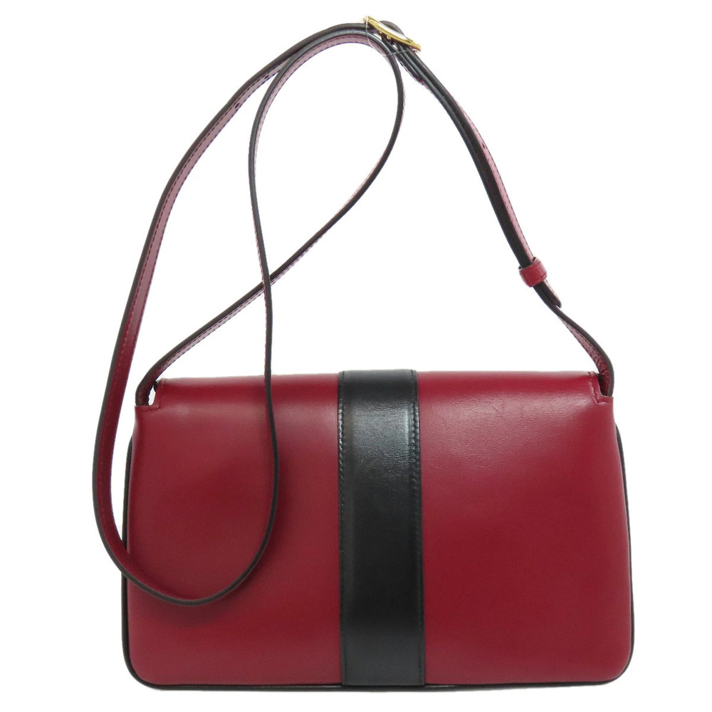 Gucci Marmont Calfskin GG Ally Shoulder Bag Black